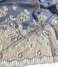 Кружево СКИДКА купон голуб\беж